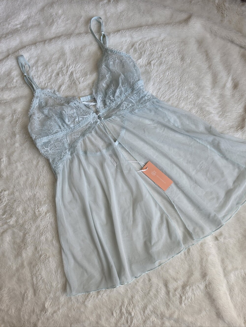 Mentionables Light Blue Babydoll Chemise